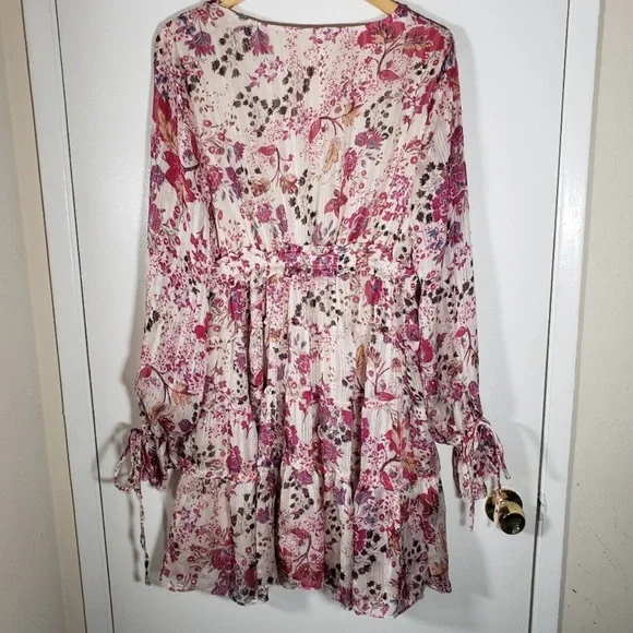 Free People Delicate & Femine Floral Long Sleeve Dress - Picture 2 of 7